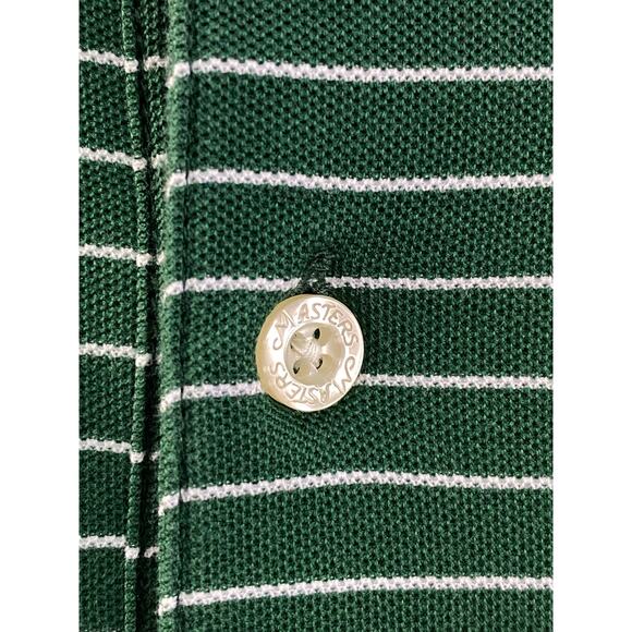 Masters Collection Shirt Green Stripe Short Sleeve 60's Two Ply Polo Mens XL - Picture 9 of 10